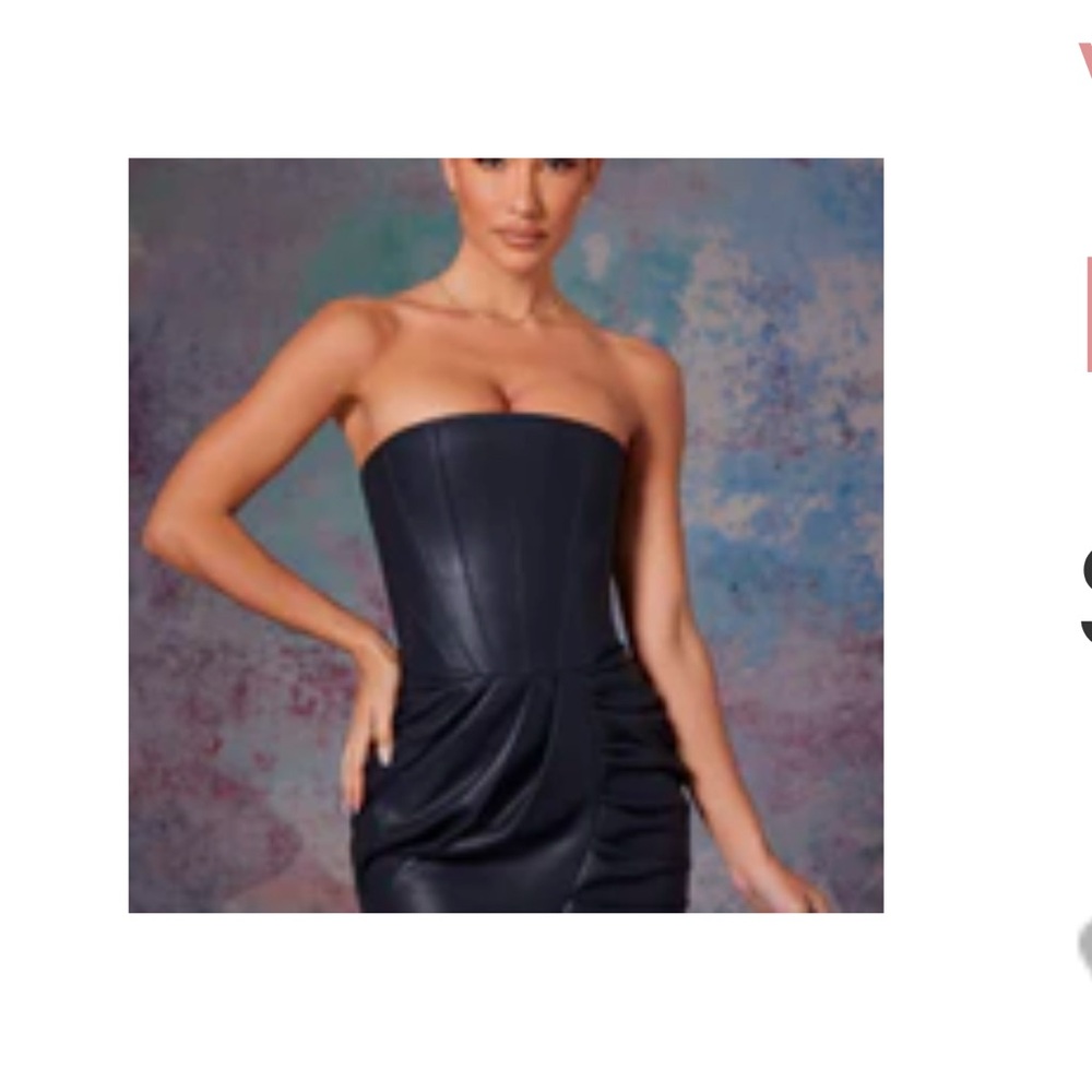 Elegant Black Strapless Dress